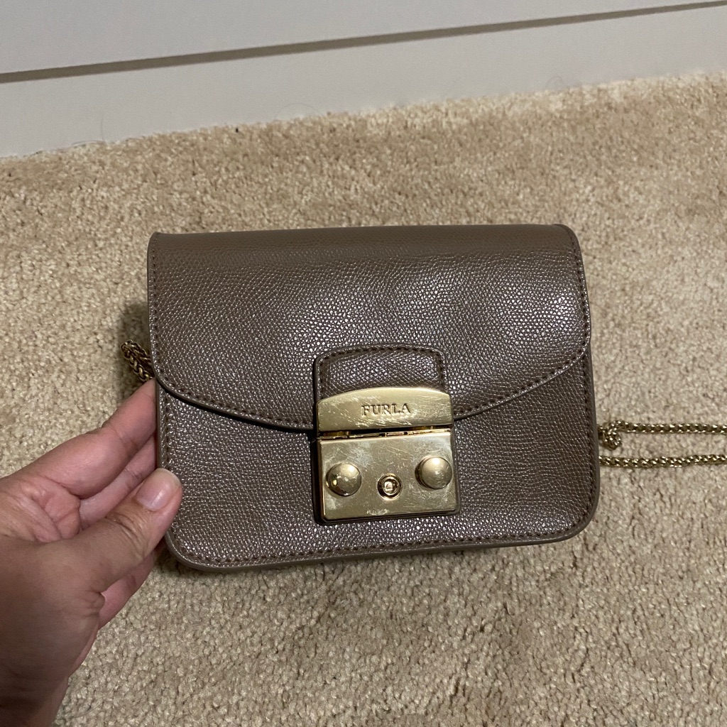 Furla Mini Metropolis In Taupe
